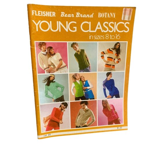 Fleisher Bear Brand Botany Young Classics Knitting Pattern Books Sizes 8-16 Vol. - Picture 1 of 2